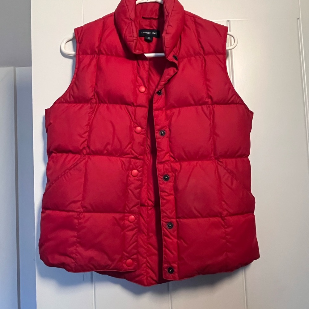 Red Puffer Vest Lands End